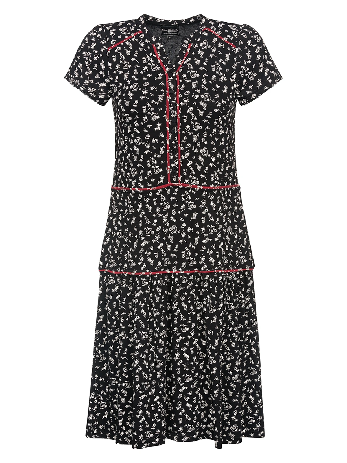 Vive Maria Holiday Dream Damen Jerseykleid Schwarz Allover – Bild 2