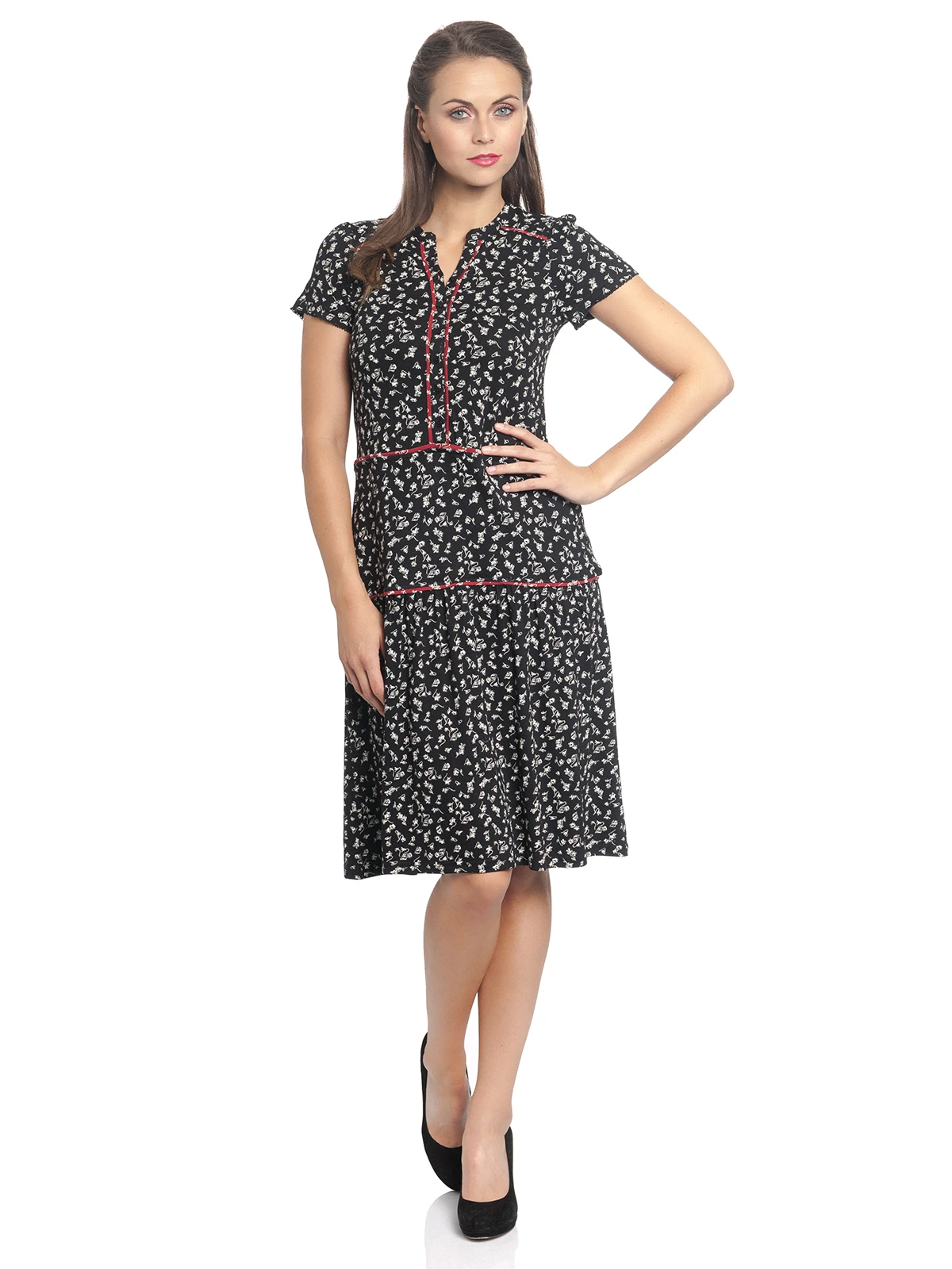 Vive Maria Holiday Dream Damen Jerseykleid Schwarz Allover – Bild 4