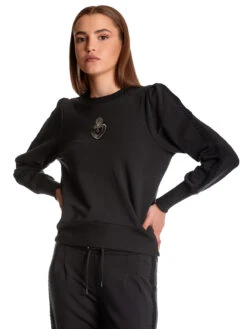 Vive Maria Holy Heart Damen Sweatshirt Schwarz