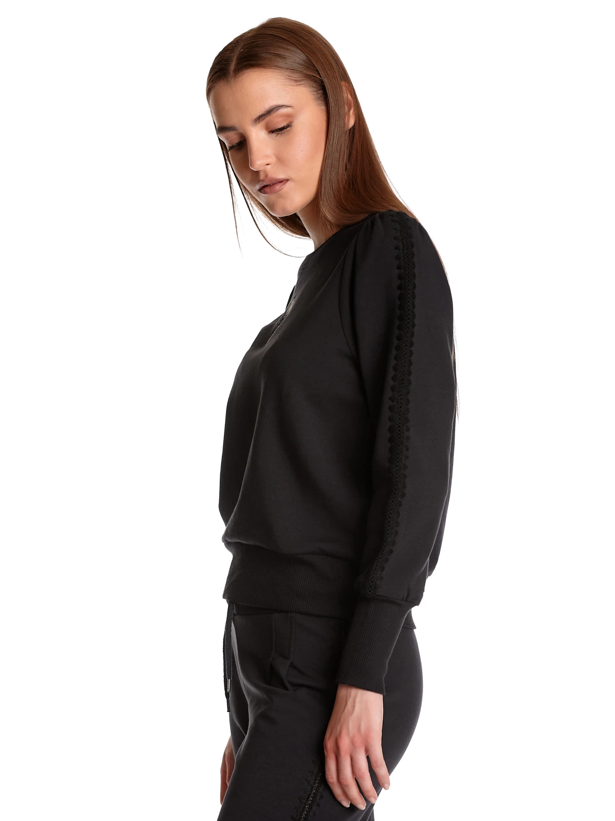 Vive Maria Holy Heart Damen Sweatshirt Schwarz - Image 4