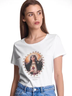 Vive Maria Holy Love Damen T-Shirt Weiss
