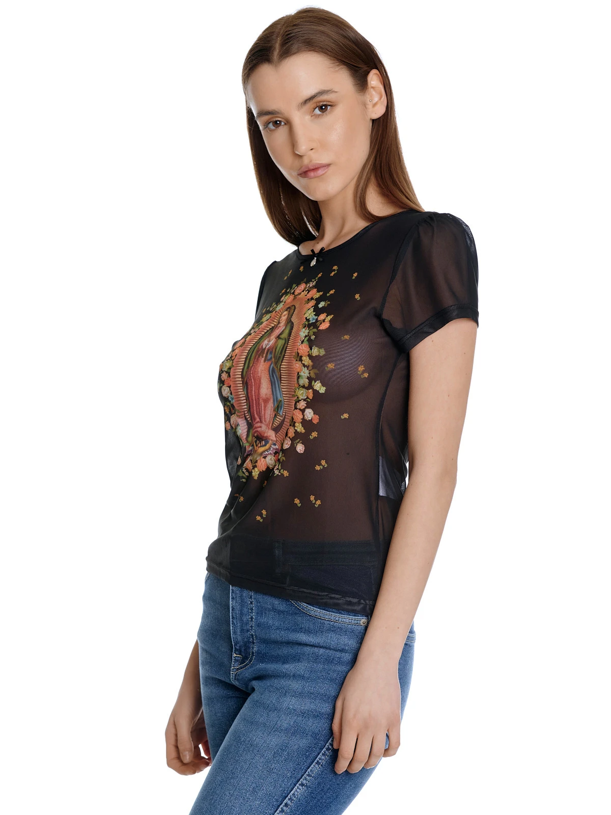 Vive Maria Holy Maria Tulle Shirt Damen T-Shirt Schwarz - Image 4