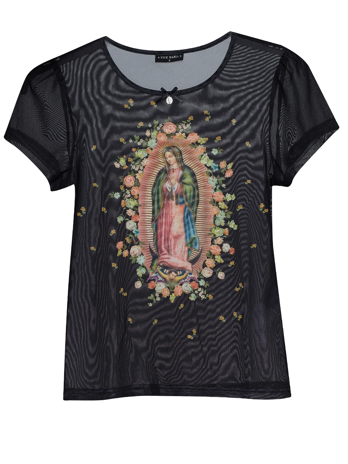 Vive Maria Holy Maria Tulle Shirt Damen T-Shirt Schwarz - Image 2