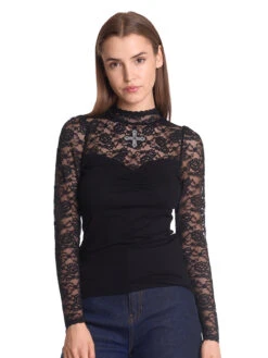 Vive Maria Lace Vamp Damen Spitzenshirt Schwarz
