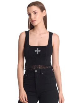 Vive Maria Lace Vamp Damen Trägertop Schwarz