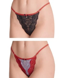 Vive Maria Lavender Kiss Damen Stringtanga-Set Lilac/black