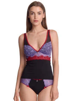 Vive Maria Lavender Kiss Damen Wäscheset: Top Mit Panty Lilac/black