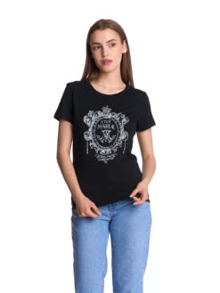 Vive Maria Maria's Baroque Damen T-Shirt Schwarz