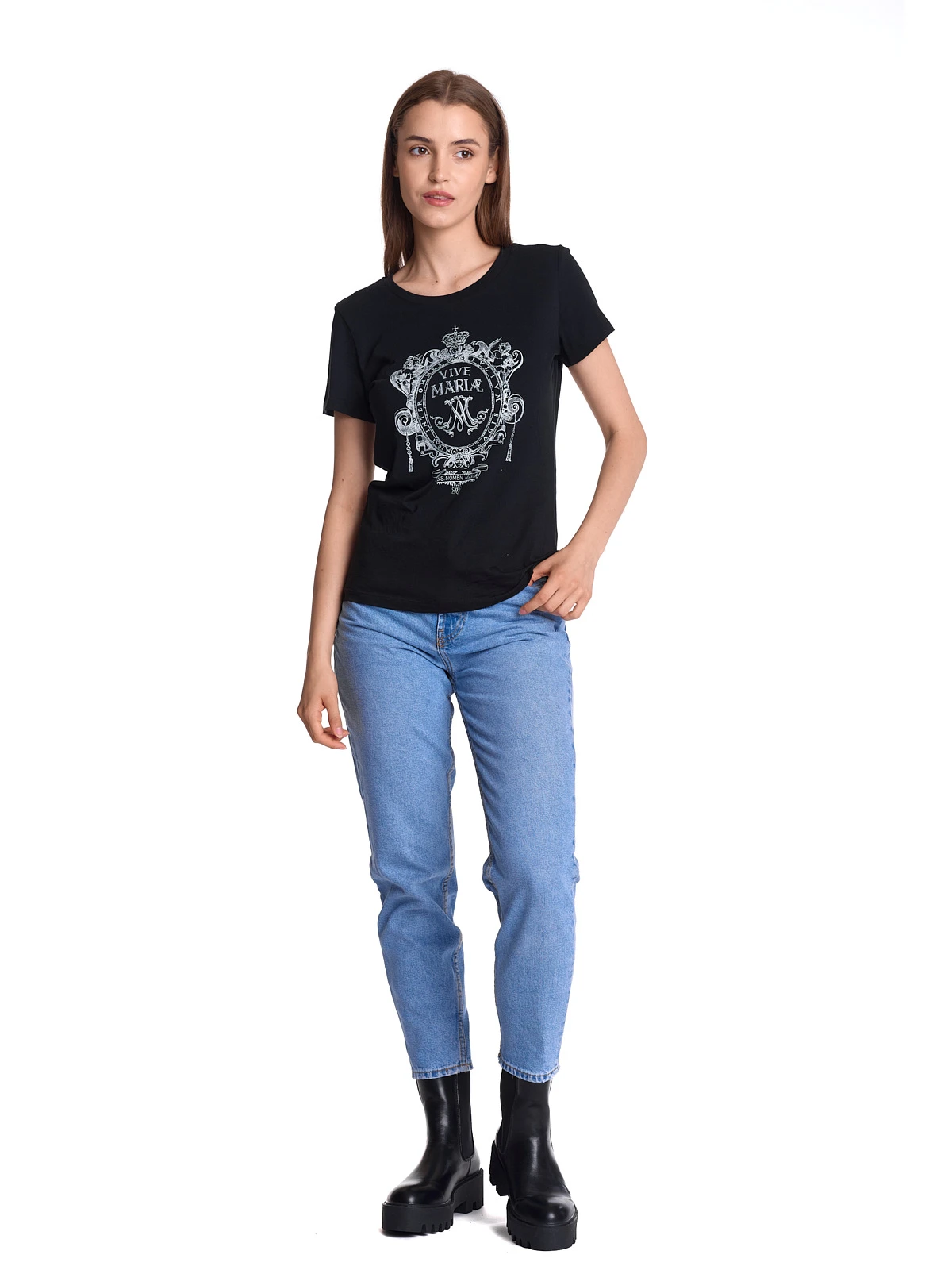 Vive Maria Maria's Baroque Damen T-Shirt Schwarz - Image 2