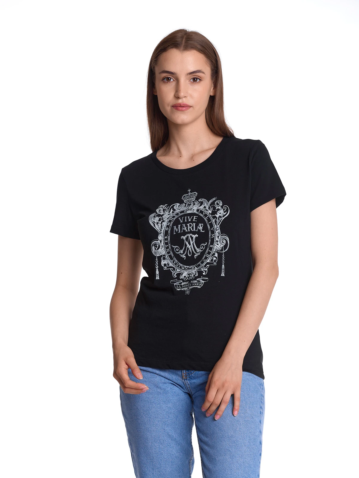 Vive Maria Maria's Baroque Damen T-Shirt Schwarz - Image 6