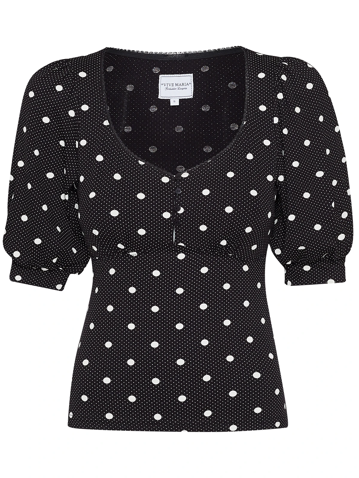 Vive Maria Mia Maria Damen Schlupfbluse Schwarz Allover