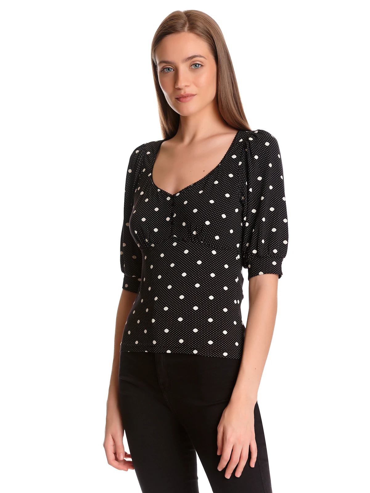 Vive Maria Mia Maria Damen Schlupfbluse Schwarz Allover – Bild 4