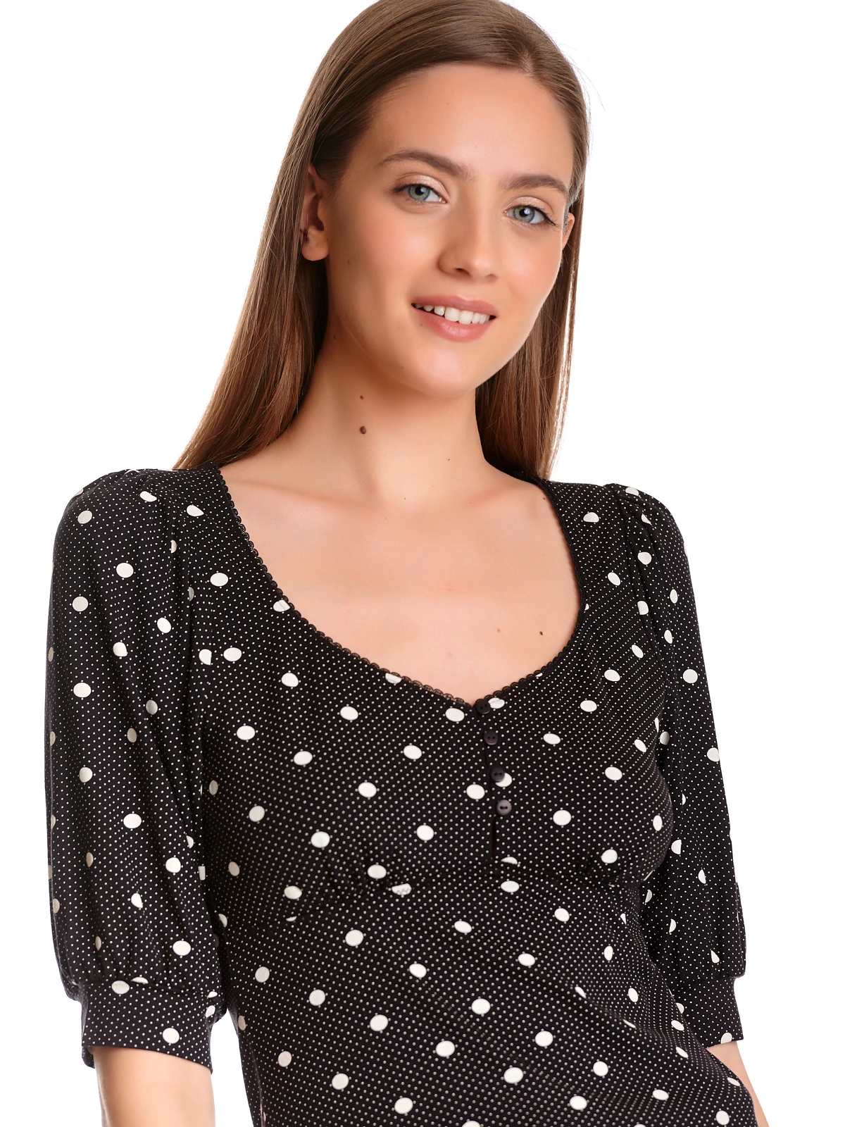 Vive Maria Mia Maria Damen Schlupfbluse Schwarz Allover – Bild 5