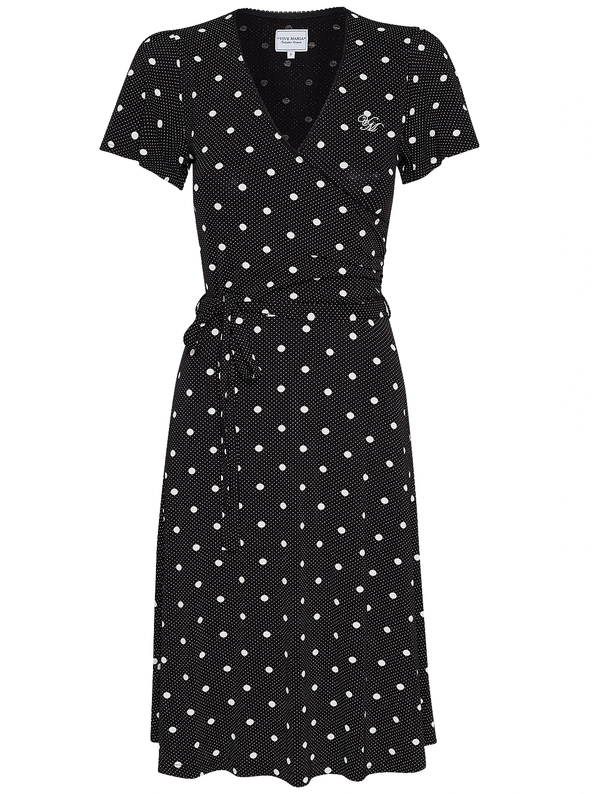 Vive Maria Mia Maria Damen Wickelkleid Schwarz Allover