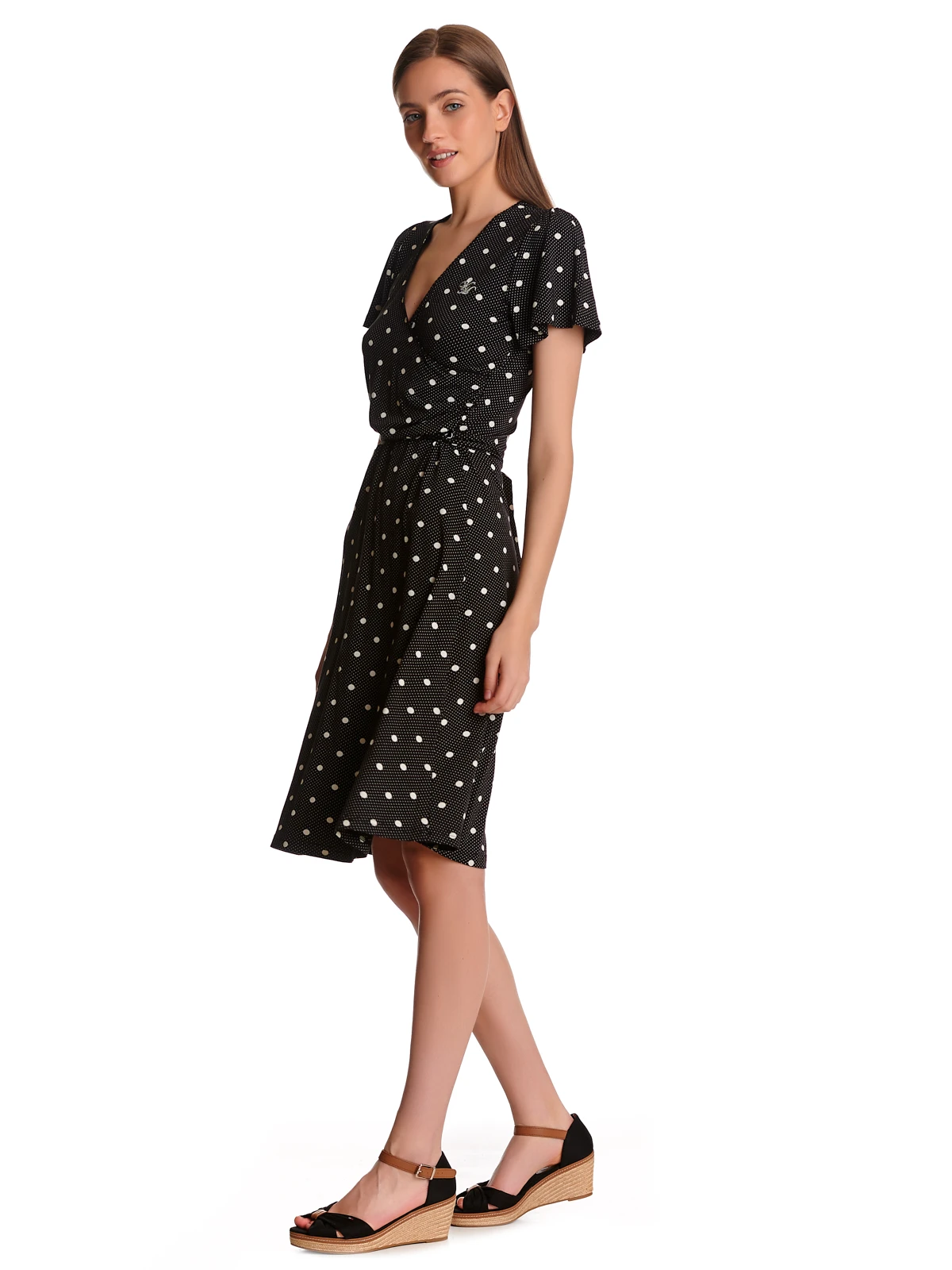 Vive Maria Mia Maria Damen Wickelkleid Schwarz Allover – Bild 4