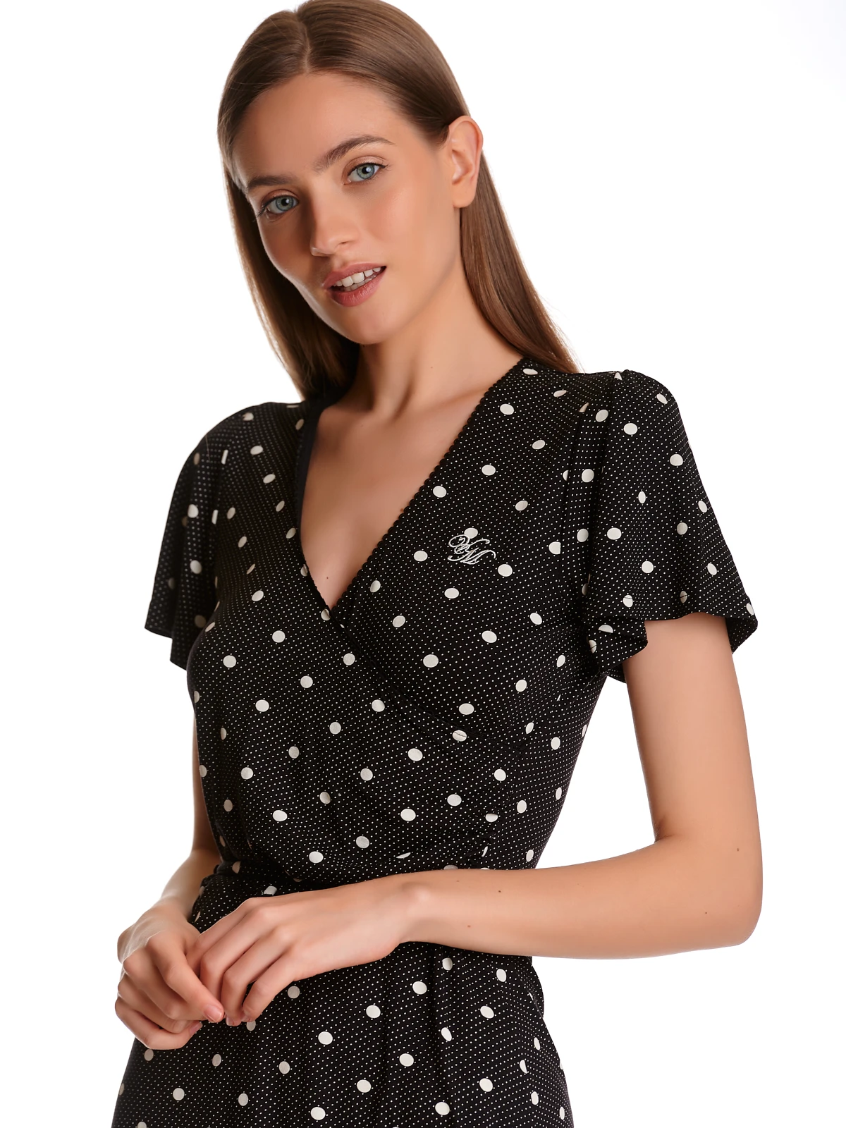 Vive Maria Mia Maria Damen Wickelkleid Schwarz Allover – Bild 5