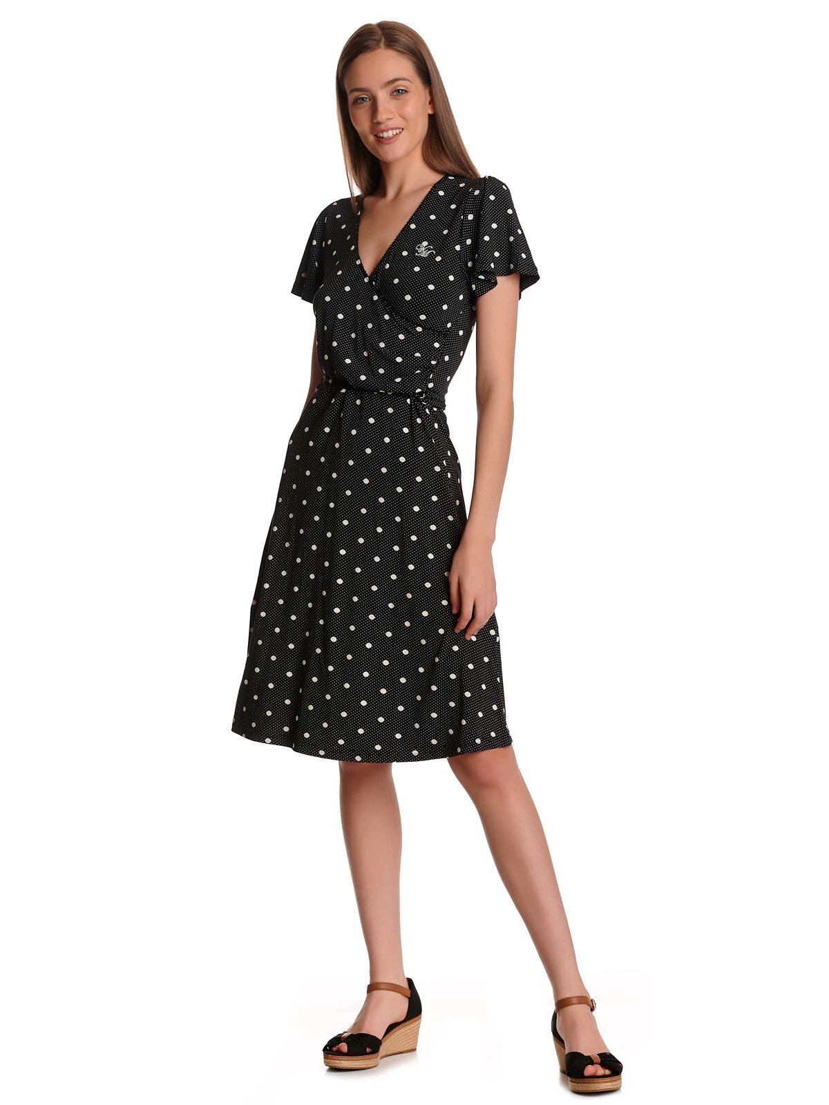 Vive Maria Mia Maria Damen Wickelkleid Schwarz Allover – Bild 7