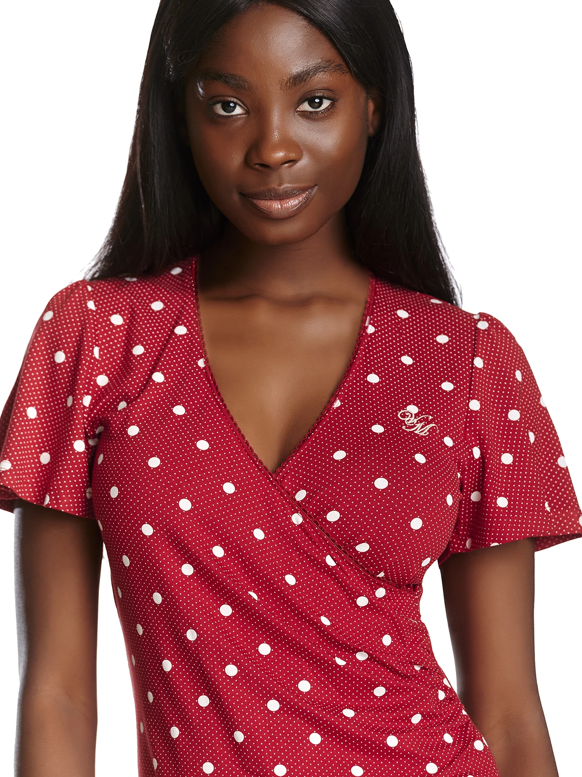 Vive Maria Mia Maria Damen Wickelshirt Rot Allover – Bild 4