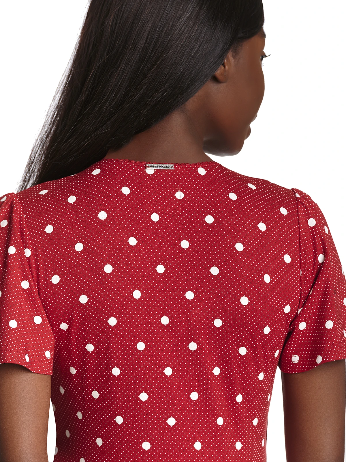 Vive Maria Mia Maria Damen Wickelshirt Rot Allover – Bild 5