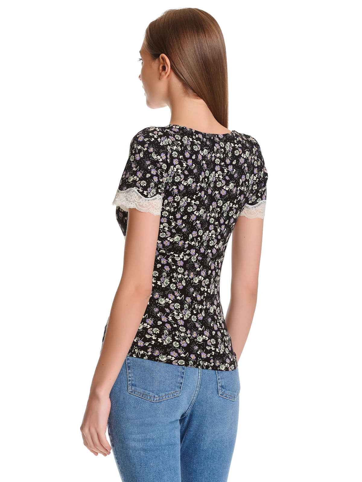 Vive Maria Midnight Flower Damen T-Shirt Schwarz Allover – Bild 3