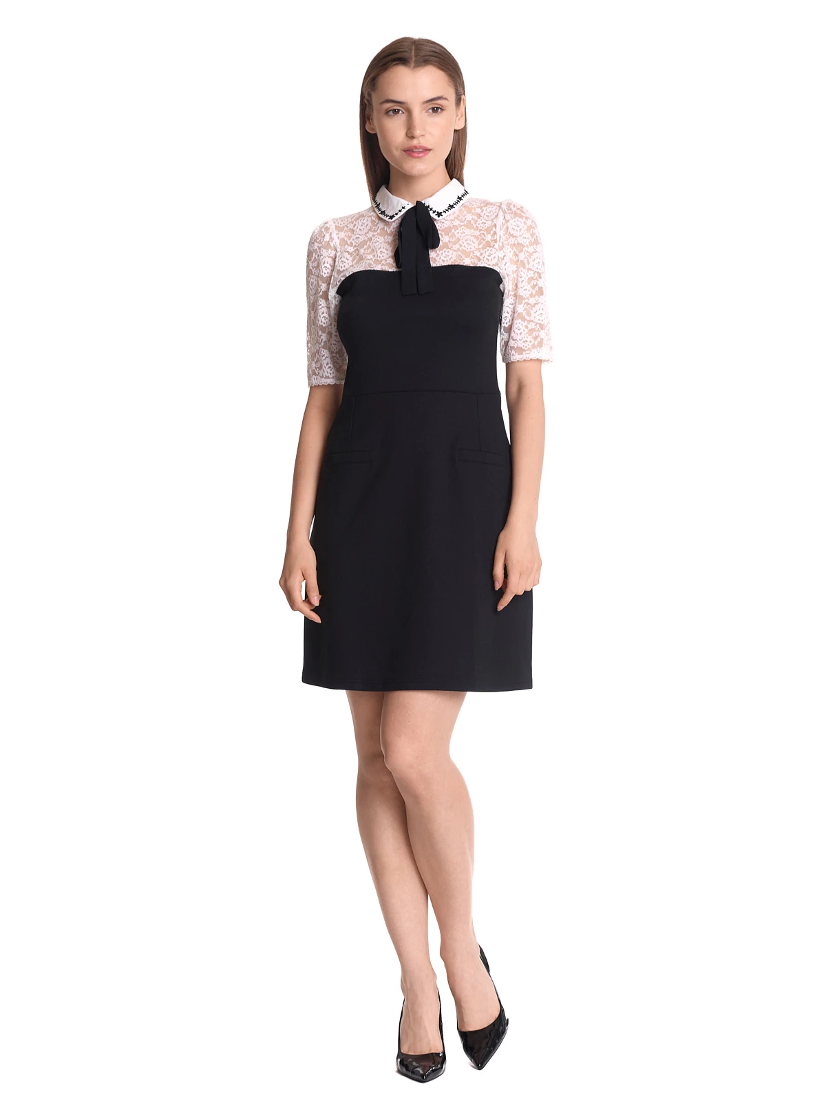 Vive Maria My Melody Damen Blusenkleid Creme/schwarz