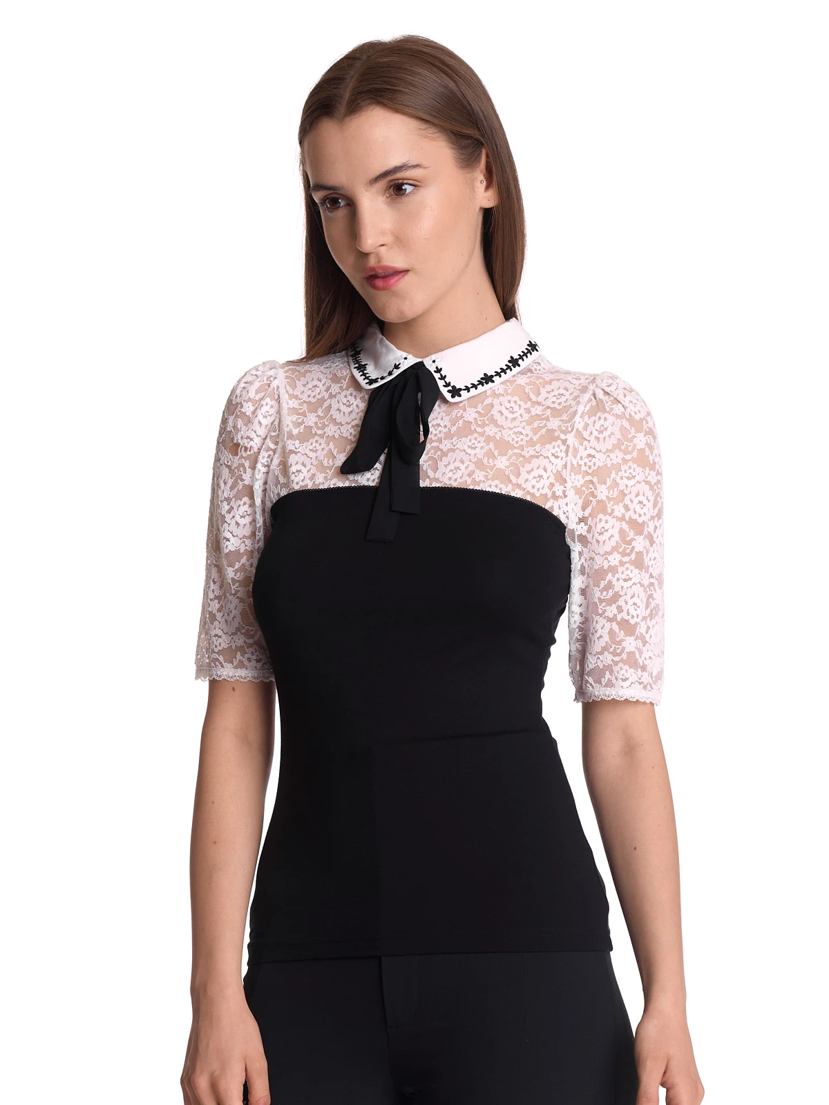 Vive Maria My Melody Damen Schlupfbluse Creme/schwarz