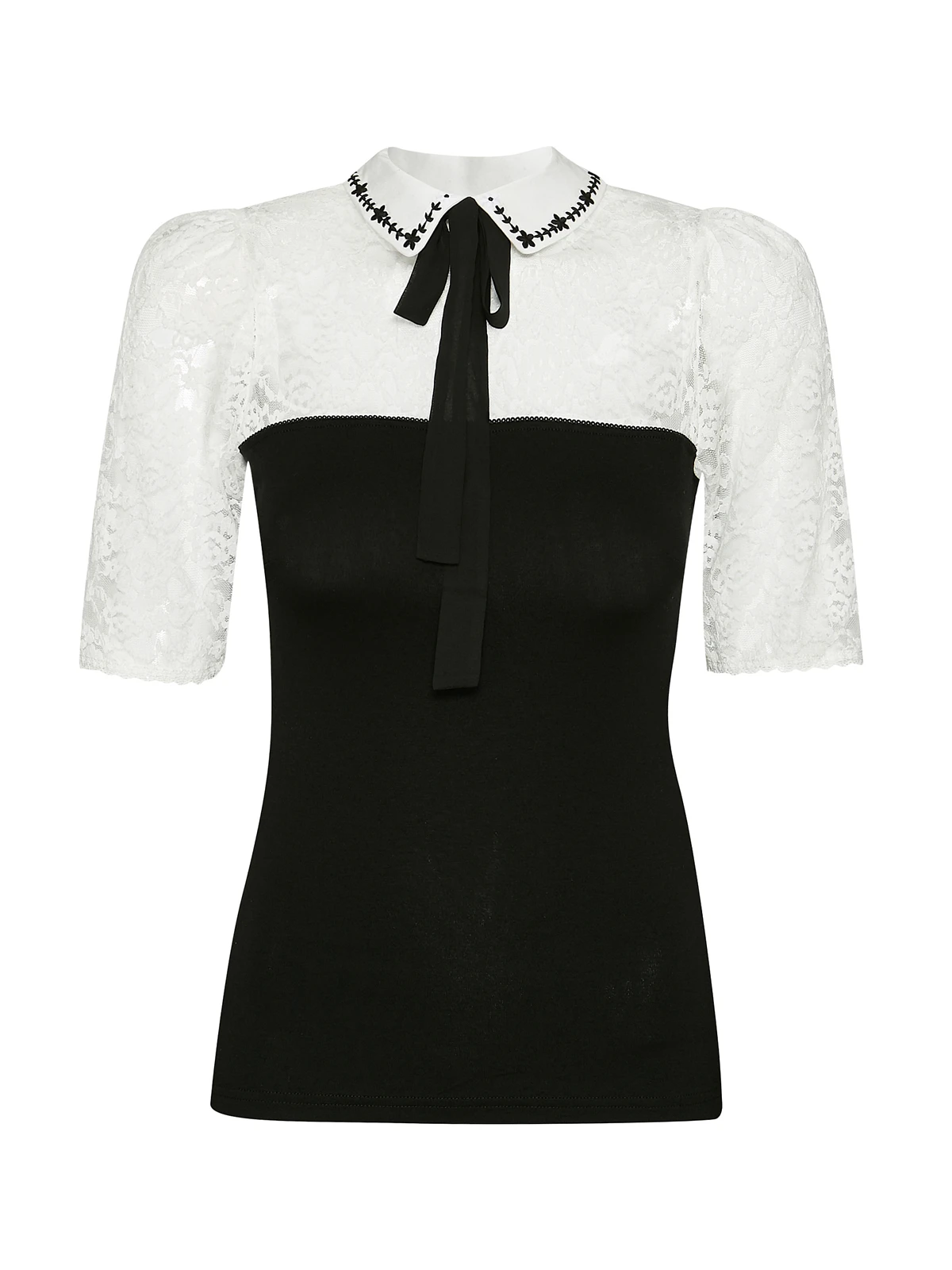 Vive Maria My Melody Damen Schlupfbluse Creme/schwarz – Bild 3