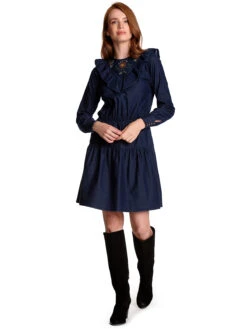 Vive Maria Nevada Denim Damen A-Linien-Kleid Blau