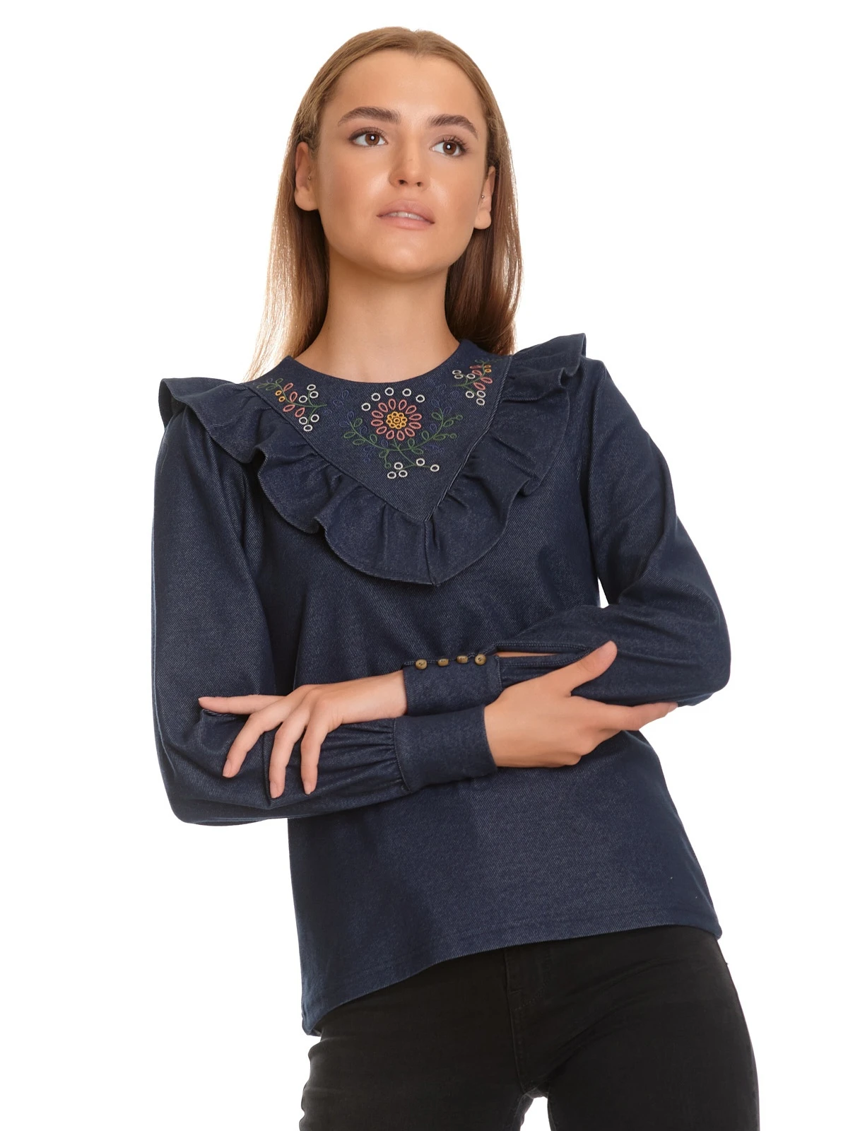 Vive Maria Nevada Denim Damen Shirtbluse Blau – Bild 7
