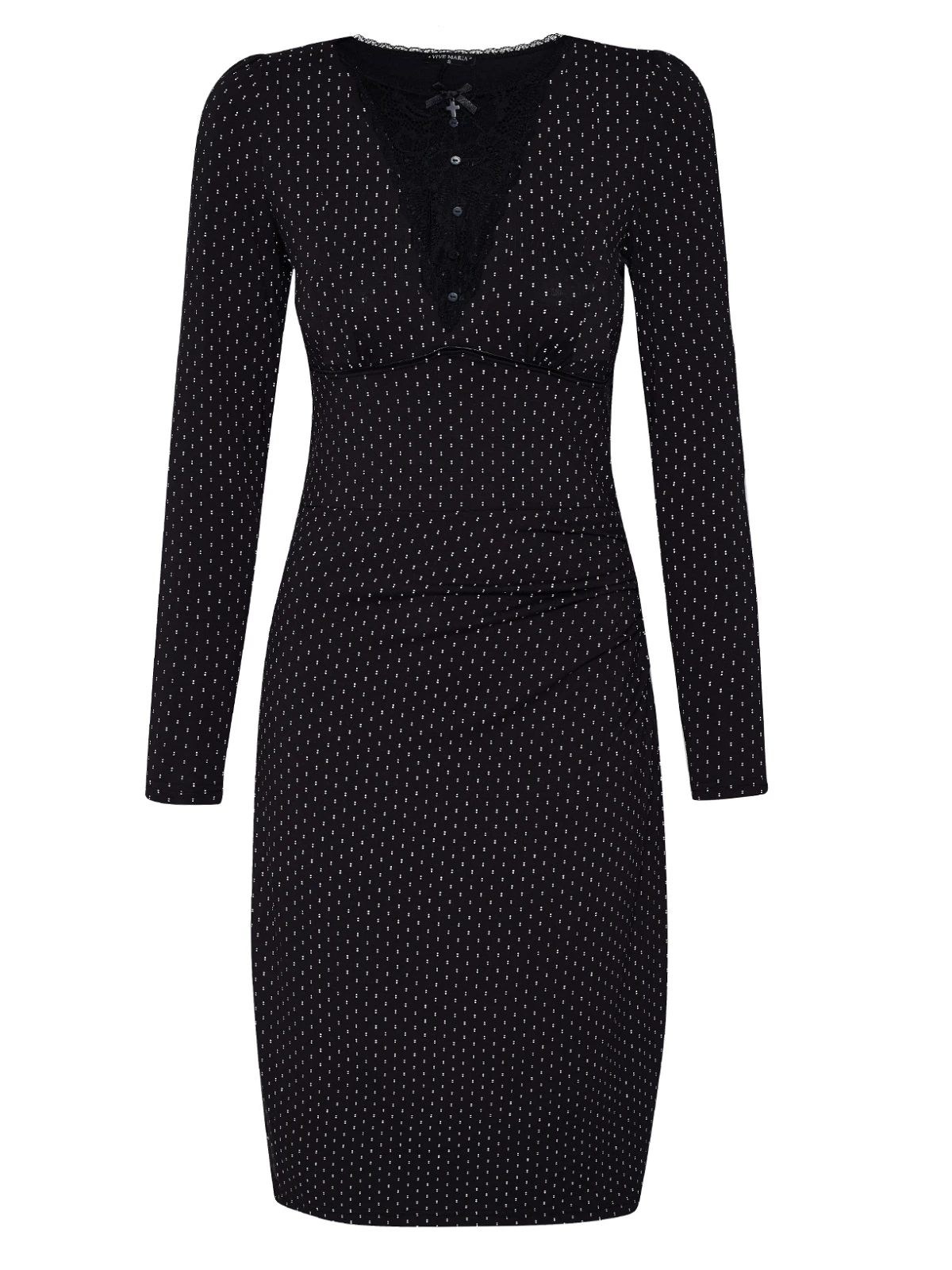 Vive Maria One Night In Paris Damen Etuikleid Schwarz Allover – Bild 2