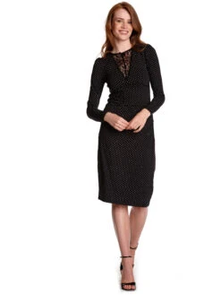 Vive Maria One Night In Paris Damen Etuikleid Schwarz Allover