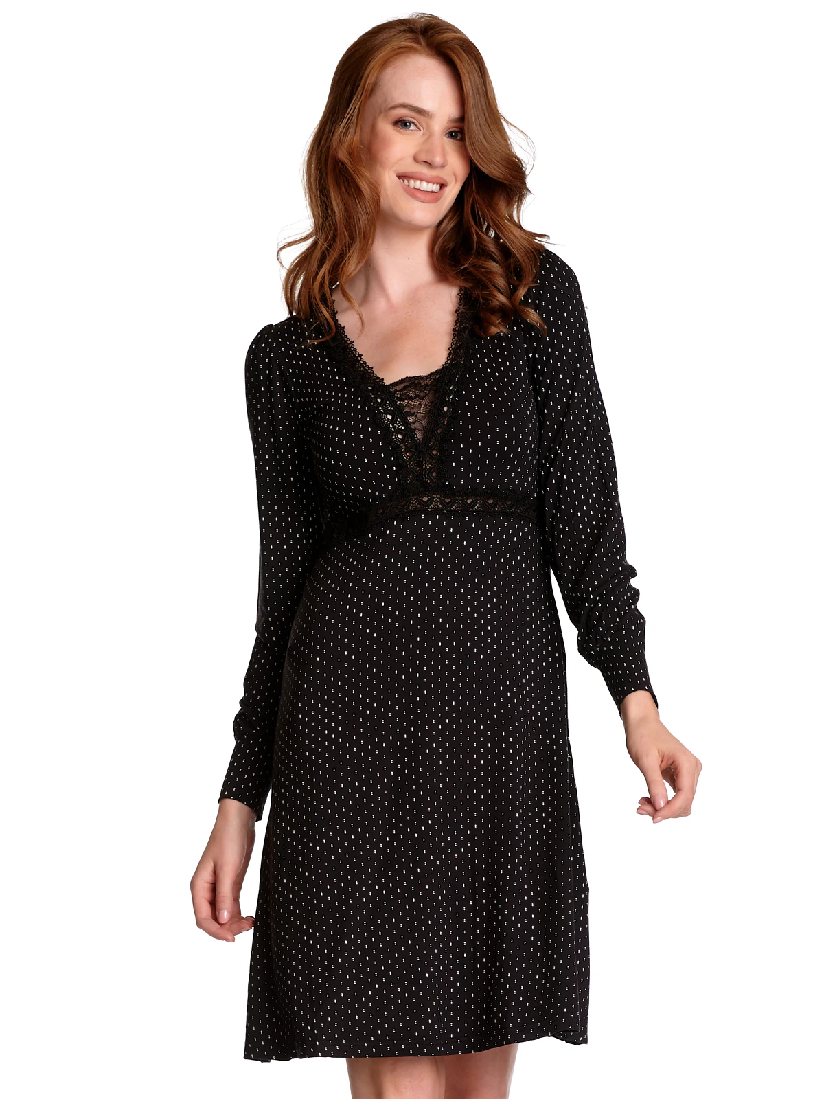 Vive Maria Paris Afternoon Damen A-Linien-Kleid Schwarz Allover – Bild 6