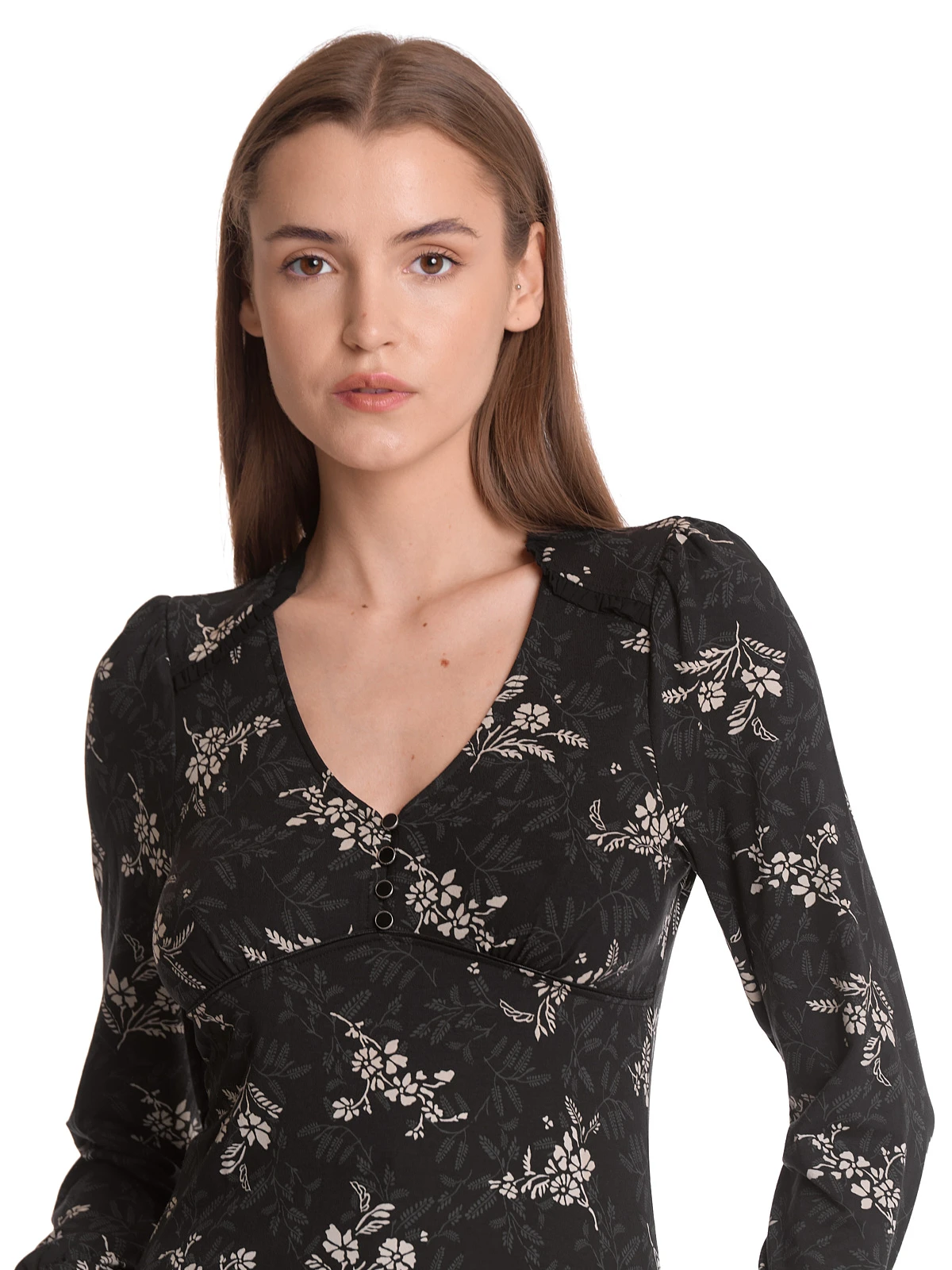 Vive Maria Reverie Damen Langarmshirt Schwarz Allover – Bild 4