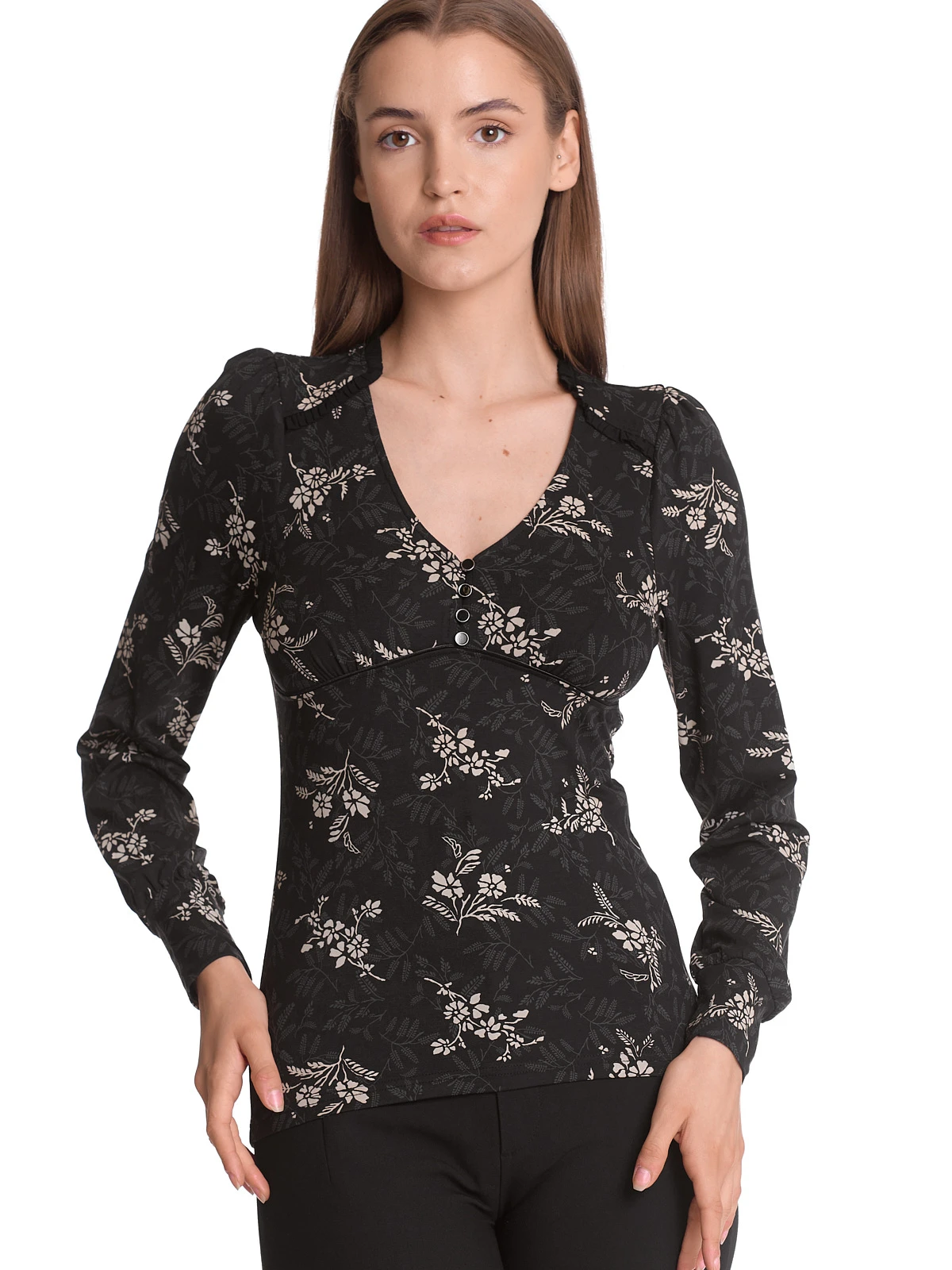 Vive Maria Reverie Damen Langarmshirt Schwarz Allover