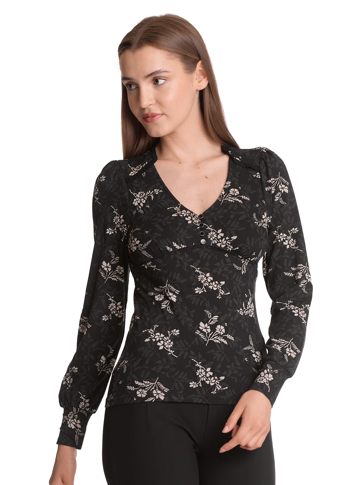 Vive Maria Reverie Damen Langarmshirt Schwarz Allover – Bild 7