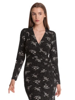 Vive Maria Reverie Wrap Damen Wickelkleid Schwarz Allover