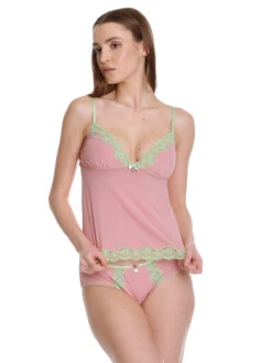 Vive Maria Rose & Pistache Damen Wäscheset: Top Mit Panty Lightpink