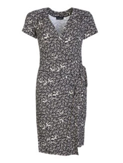 Vive Maria Sweet Marguerite Damen Wickelkleid Schwarz Allover