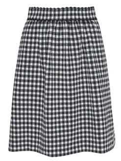 Vive Maria Sweet Vichy Damen A-Linien-Rock Schwarz/creme