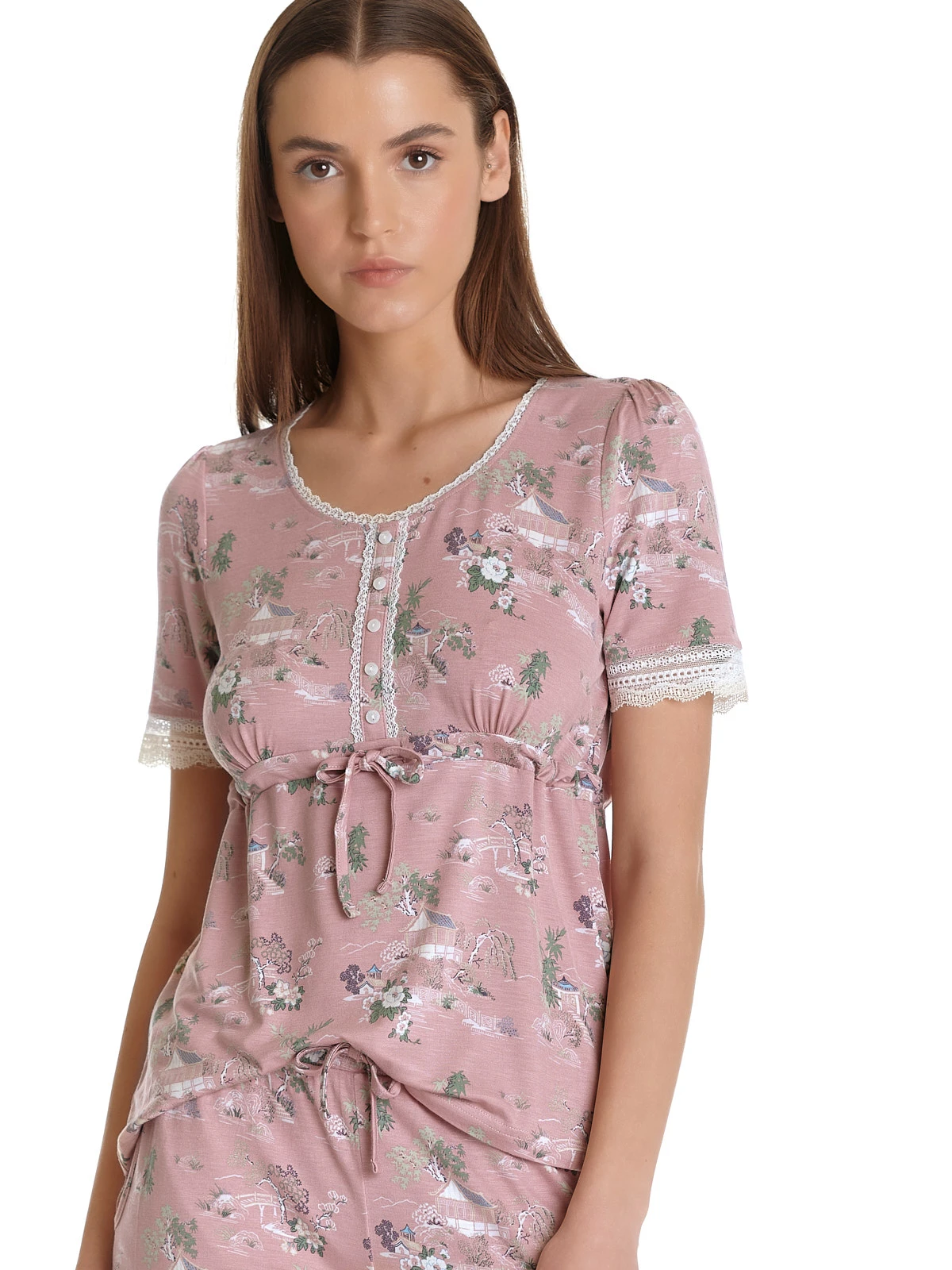 Vive Maria Teahouse Rose Damen Pyjama Lightpink Allover – Bild 7