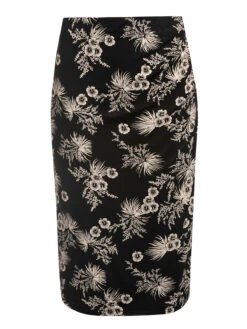 Vive Maria Tropical Hawaii Damen Bleistiftrock Schwarz Allover