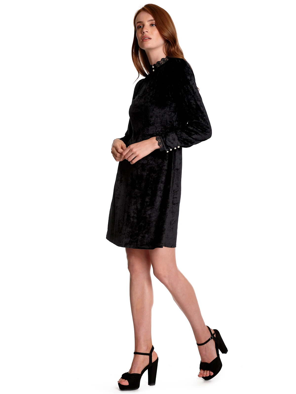 Vive Maria Velvet Dream Damen Blusenkleid Schwarz – Bild 7