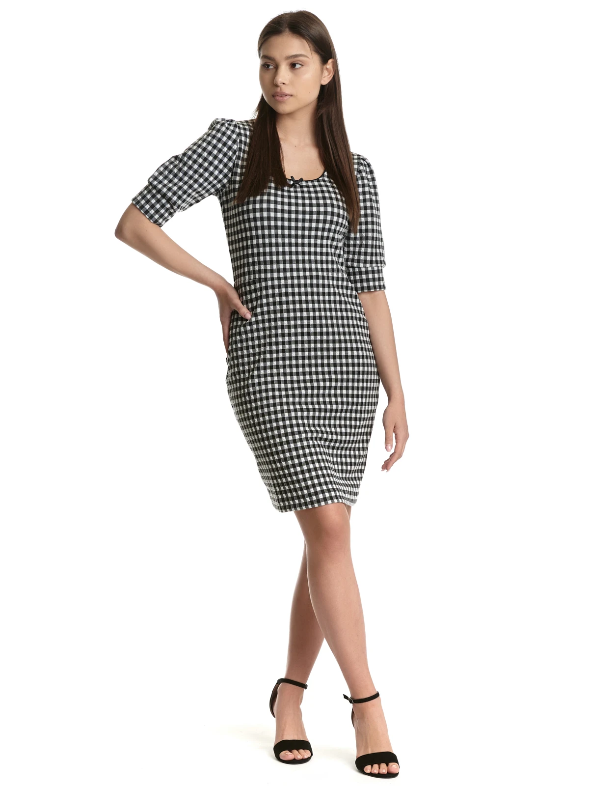 Vive Maria Vichy Etui Damen Etuikleid Schwarz/creme – Bild 2