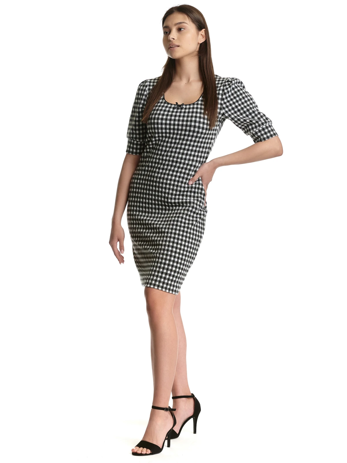 Vive Maria Vichy Etui Damen Etuikleid Schwarz/creme – Bild 4