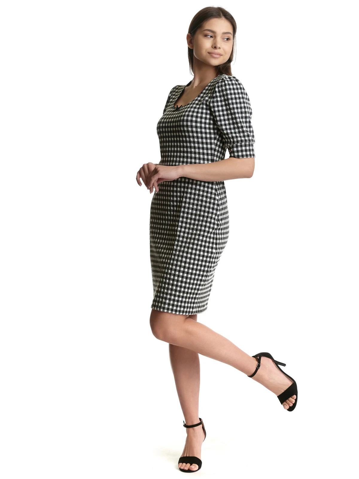 Vive Maria Vichy Etui Damen Etuikleid Schwarz/creme – Bild 8