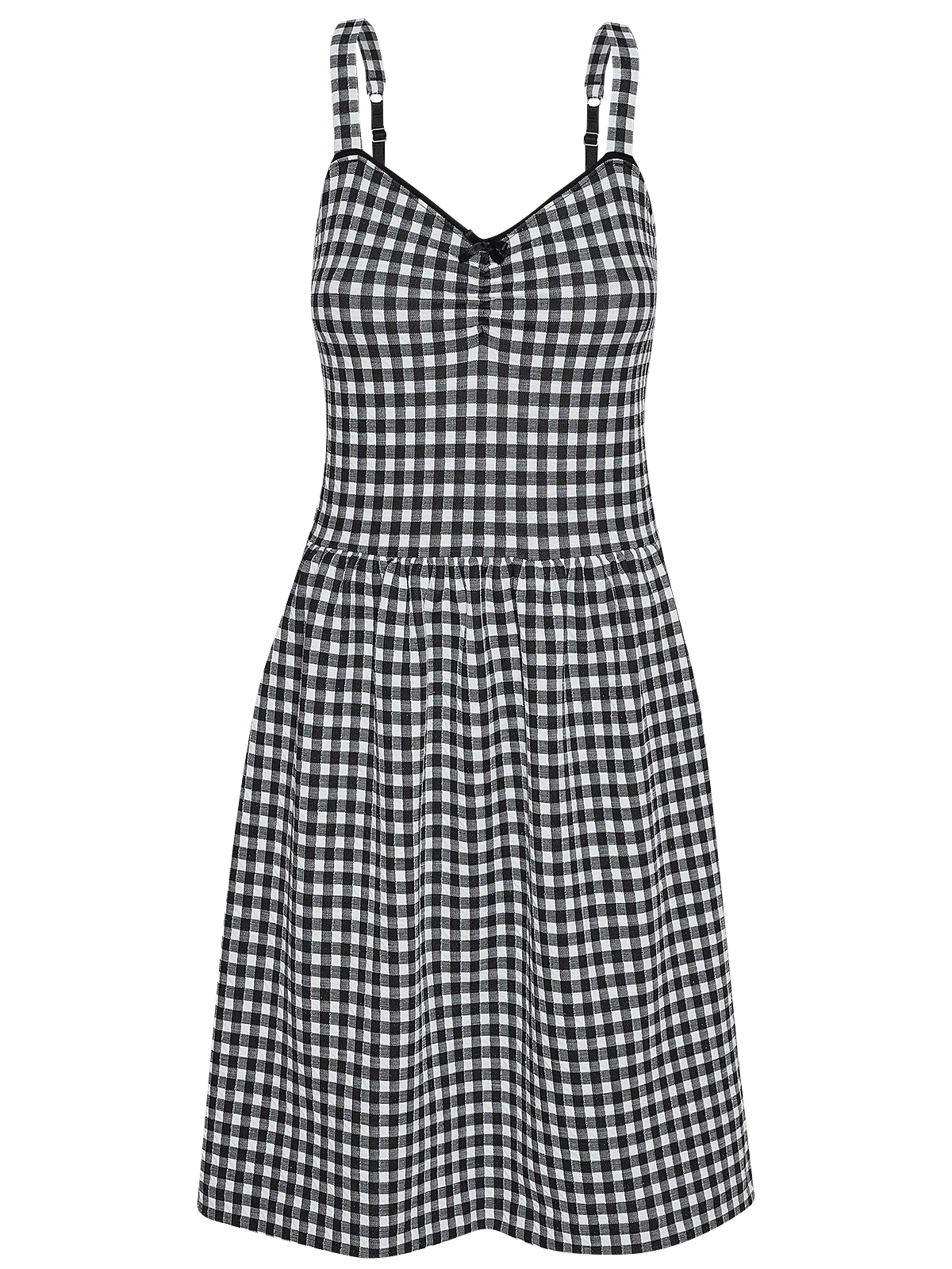 Vive Maria Vichy Summer Damen Trägerkleid Schwarz/creme