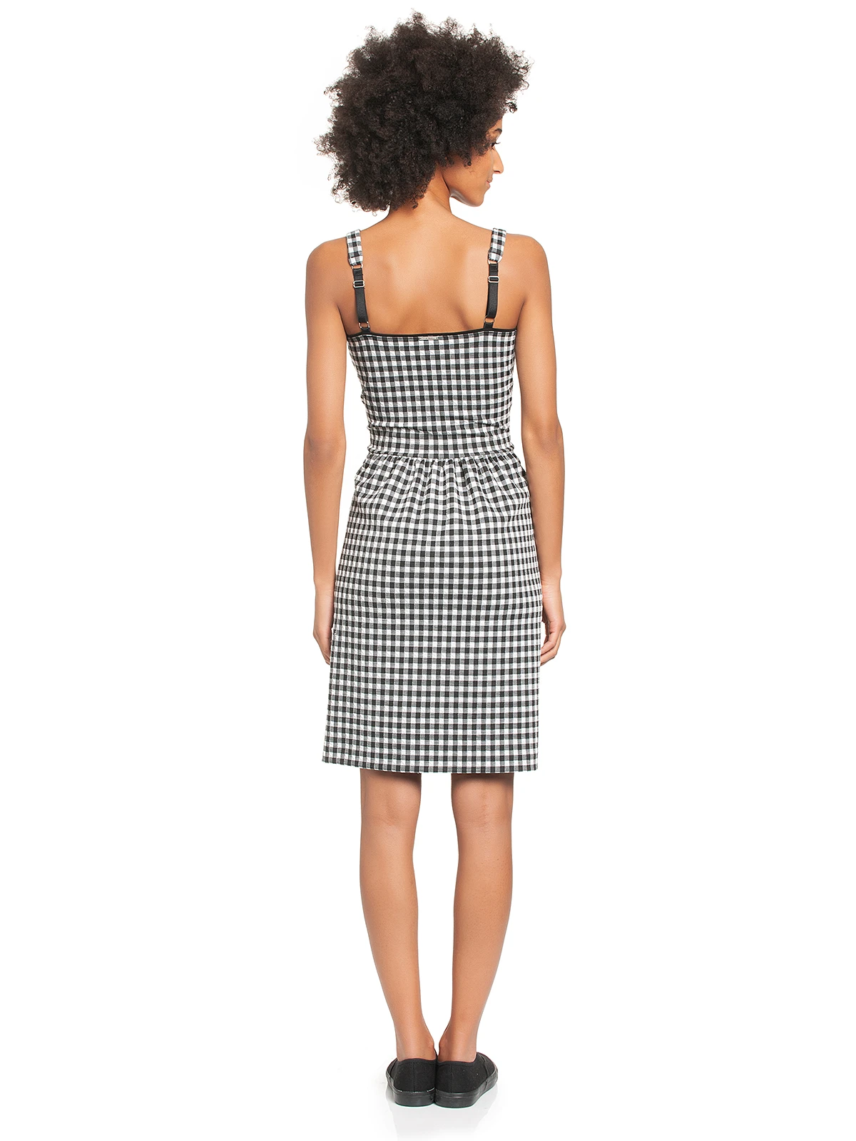 Vive Maria Vichy Summer Damen Trägerkleid Schwarz/creme – Bild 3