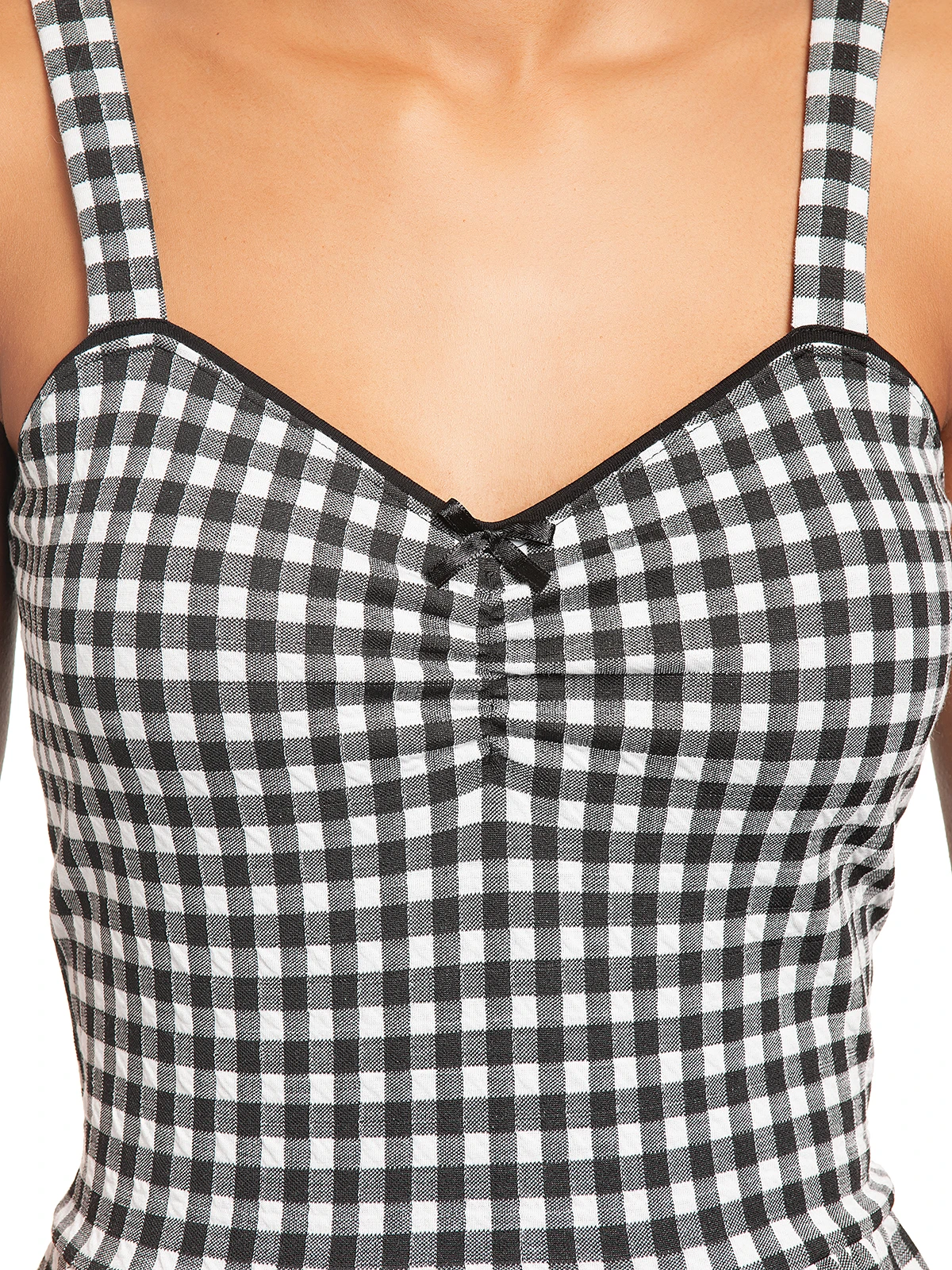 Vive Maria Vichy Summer Damen Trägerkleid Schwarz/creme – Bild 5