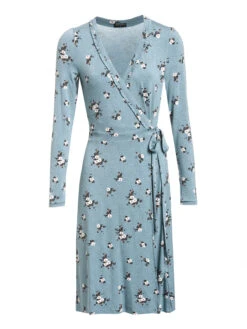 Vive Maria Waiting For You Damen Wickelkleid Blau Allover