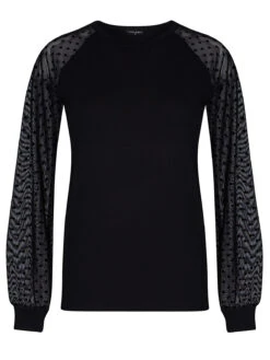 Vive Maria Wonder Tulle Damen Langarmshirt Schwarz